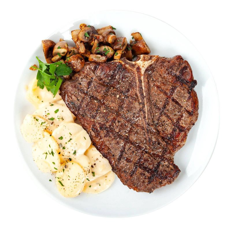 slide 3 of 4, USDA Choice Angus Beef T-Bone Steak - 1.36-3.50 lbs - price per lb - Good & Gather™, per lb