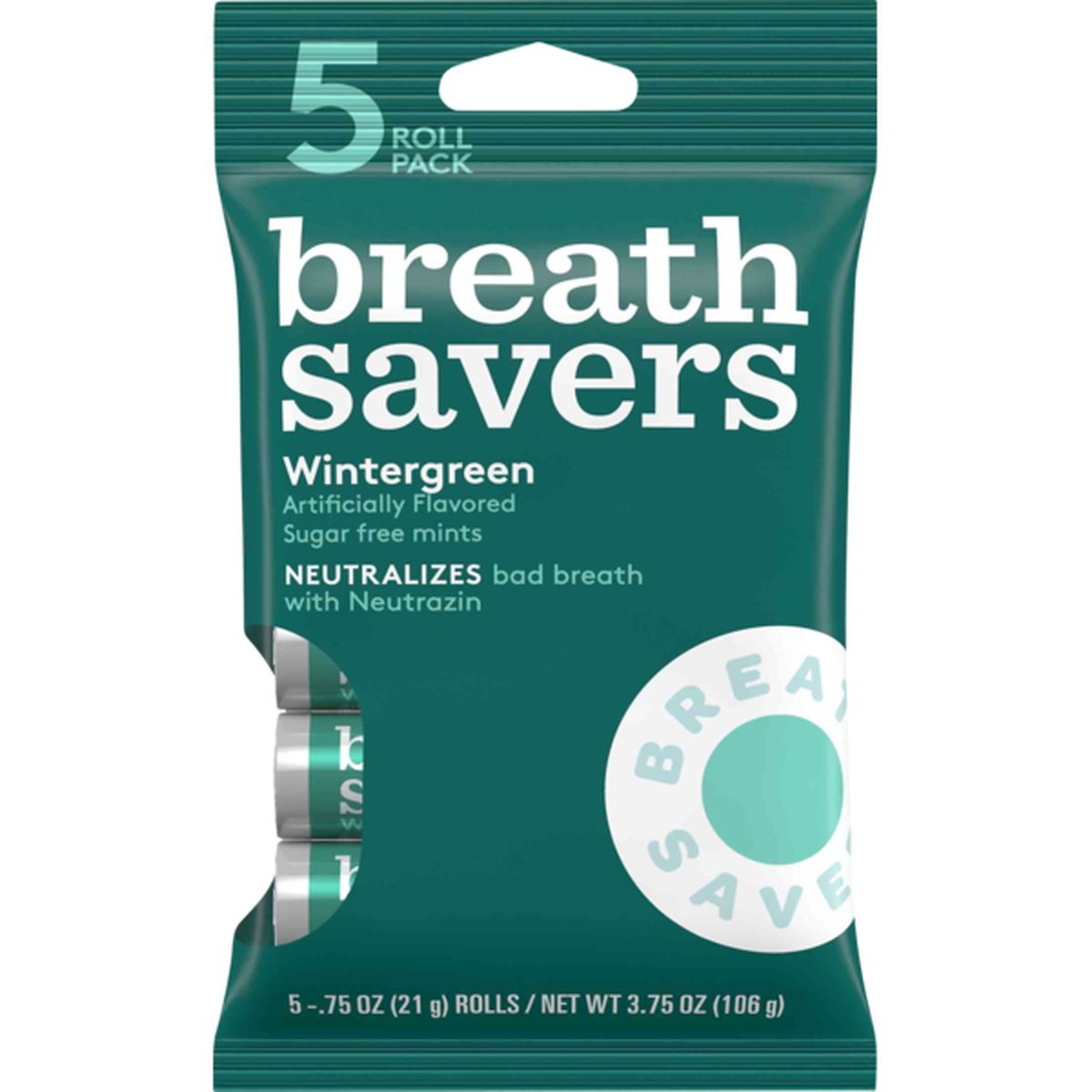 slide 1 of 1, Breath Savers Mints In Wintergreen Flavor (-Roll ), 3.75, 3.75 oz