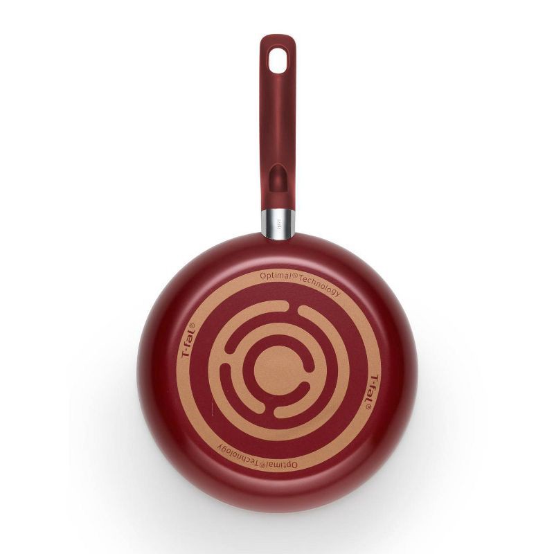 slide 2 of 4, T-fal 12.5" Frying Pan, Simply Cook Nonstick Cookware Red, 1 ct