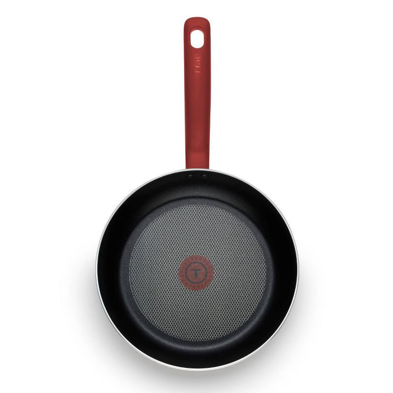 slide 1 of 4, T-fal 12.5" Frying Pan, Simply Cook Nonstick Cookware Red, 1 ct