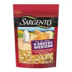 Sargento 4-Cheese Natural Mexican Shredded Cheese - 8oz