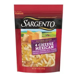 Sargento 4-Cheese Natural Mexican Shredded Cheese - 8oz