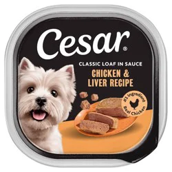 Cesar Classic Loaf in Sauce Chicken, Liver and Gravy Flavor Small Breed Wet Dog Food - 3.5oz
