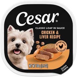 Cesar Classic Loaf in Sauce Chicken, Liver and Gravy Flavor Small Breed Wet Dog Food - 3.5oz