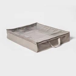 Underbed Storage Gray - Room Essentials™: Lidded Storage Bag for Towels & Bedding, Folds Flat, 3600 Volume Capacity