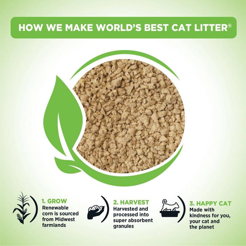 slide 7 of 10, World's Best Cat Litter- Clumping Cat Formula - 15lbs, 15 lb