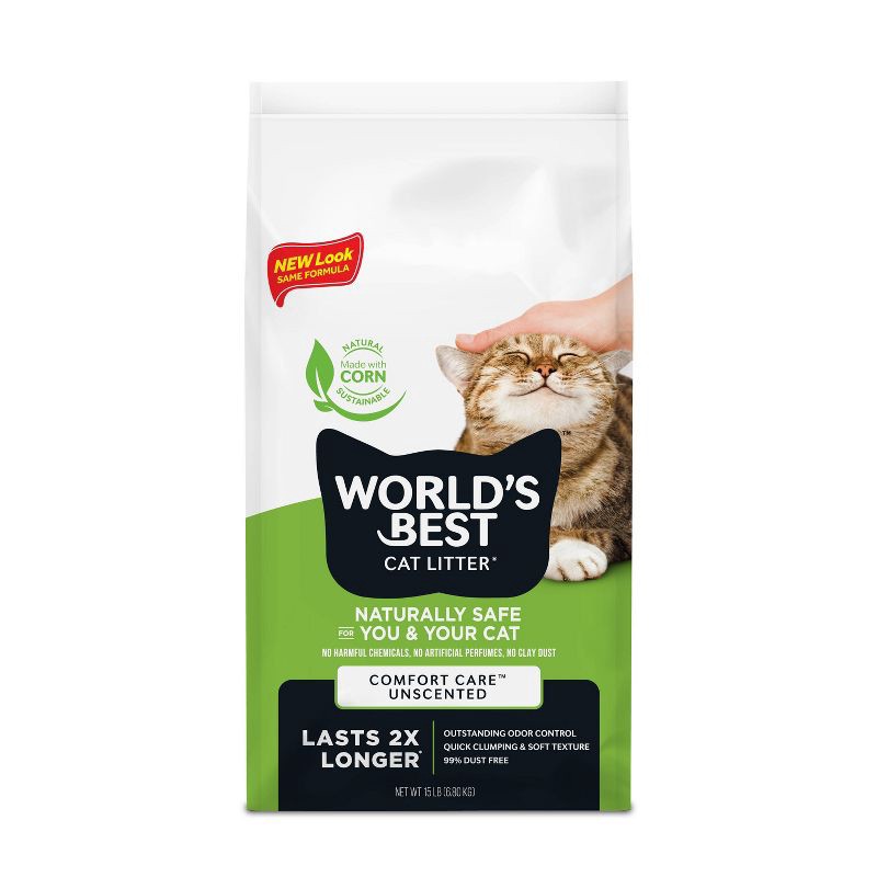 slide 1 of 10, World's Best Cat Litter- Clumping Cat Formula - 15lbs, 15 lb