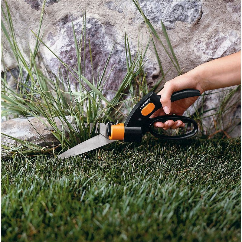 slide 2 of 4, Fiskars Shear Ease Grass Shears - Black, 1 ct