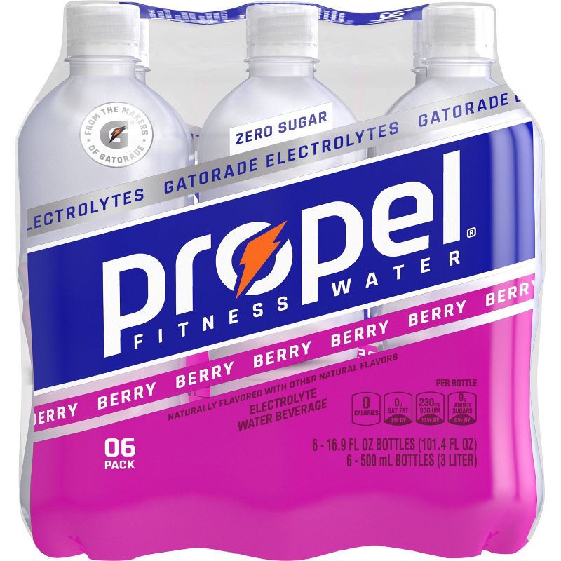 slide 2 of 9, Propel Zero Berry Nutrient Enhanced Water - 6pk/16.9 fl oz Bottles, 6 ct; 16.9 fl oz