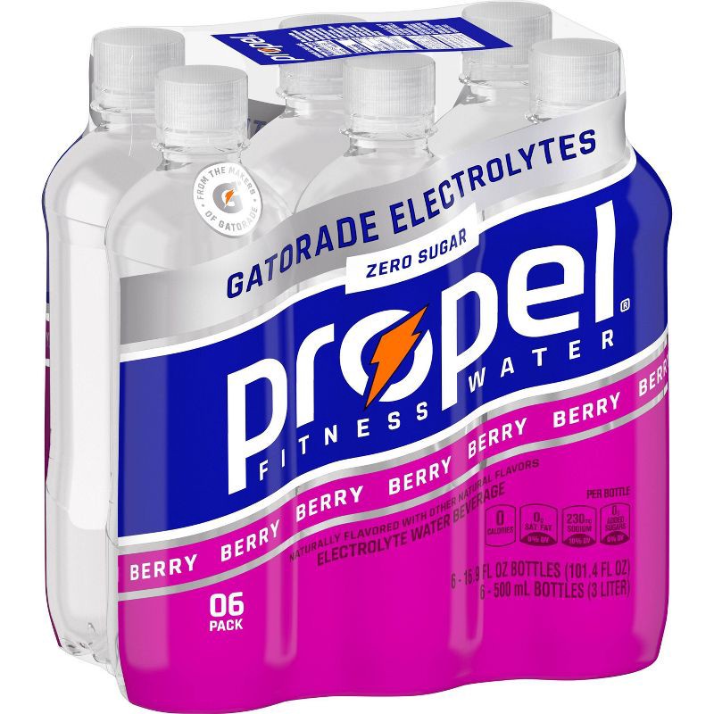 slide 3 of 11, Propel Zero Berry Nutrient Enhanced Water - 6pk/16.9 fl oz Bottles, 6 ct; 16.9 fl oz