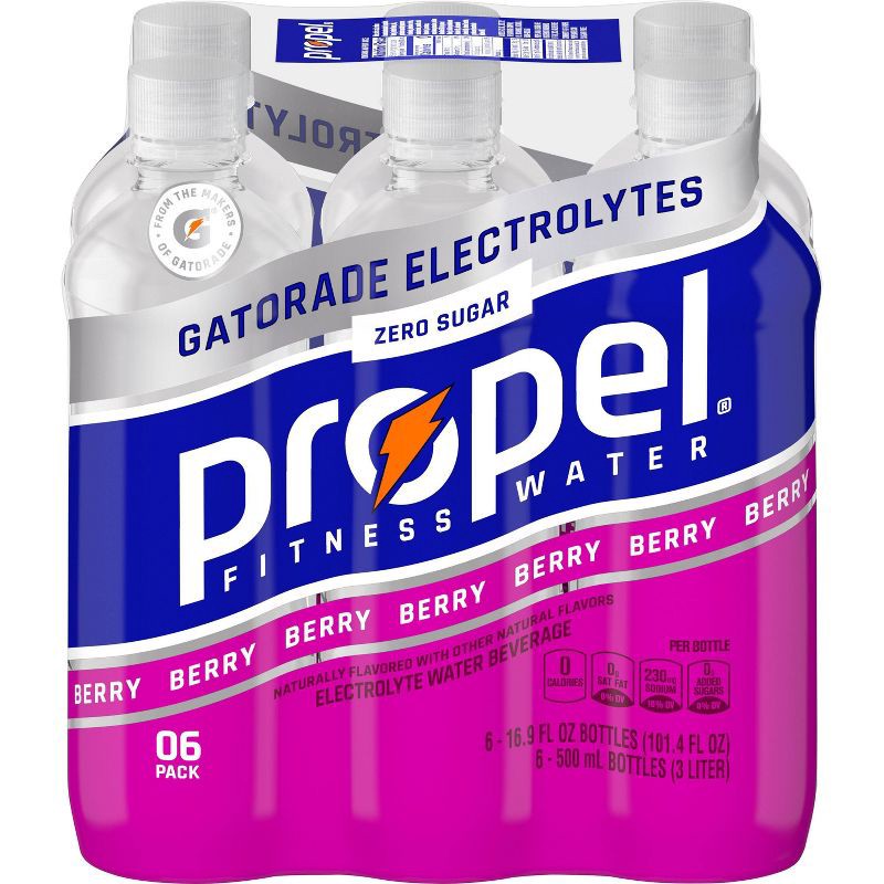 slide 1 of 11, Propel Zero Berry Nutrient Enhanced Water - 6pk/16.9 fl oz Bottles, 6 ct; 16.9 fl oz