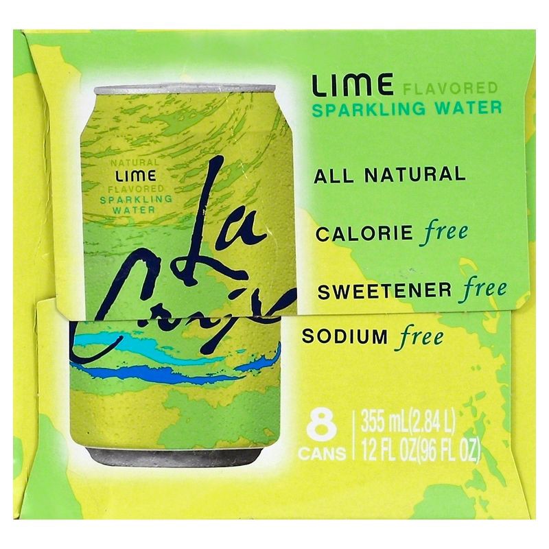 slide 4 of 7, LaCroix Sparkling Water Lime - 8pk/12 fl oz Cans, 8 ct; 12 fl oz