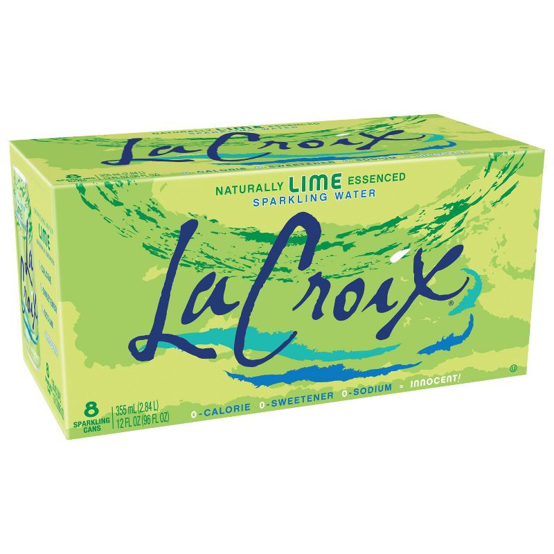 slide 1 of 7, LaCroix Sparkling Water Lime - 8pk/12 fl oz Cans, 8 ct; 12 fl oz