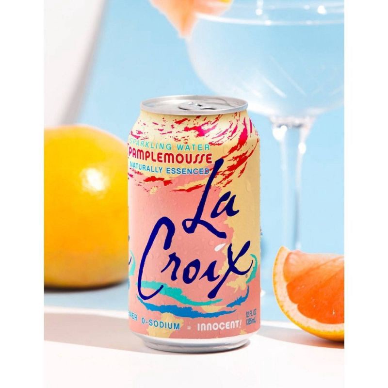 slide 3 of 4, LaCroix Sparkling Water Pamplemousse (Grapefruit) - 8pk/12 fl oz Cans, 8 ct; 12 fl oz