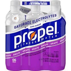 Propel Zero Grape Nutrient Enhanced Water - 6pk/16.9 fl oz Bottles