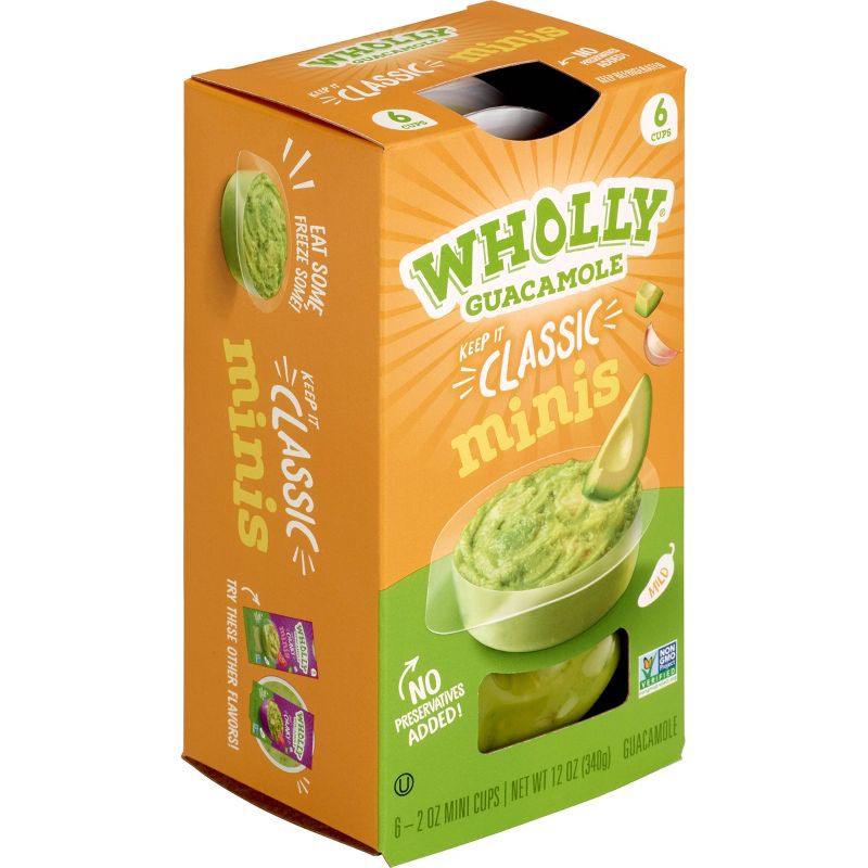 slide 4 of 8, Wholly Guacamole Classic Mini Bowls - 12oz/6ct, 6 ct; 12 oz