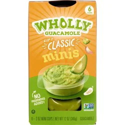 Wholly Guacamole Classic Mini Bowls - 12oz/6ct