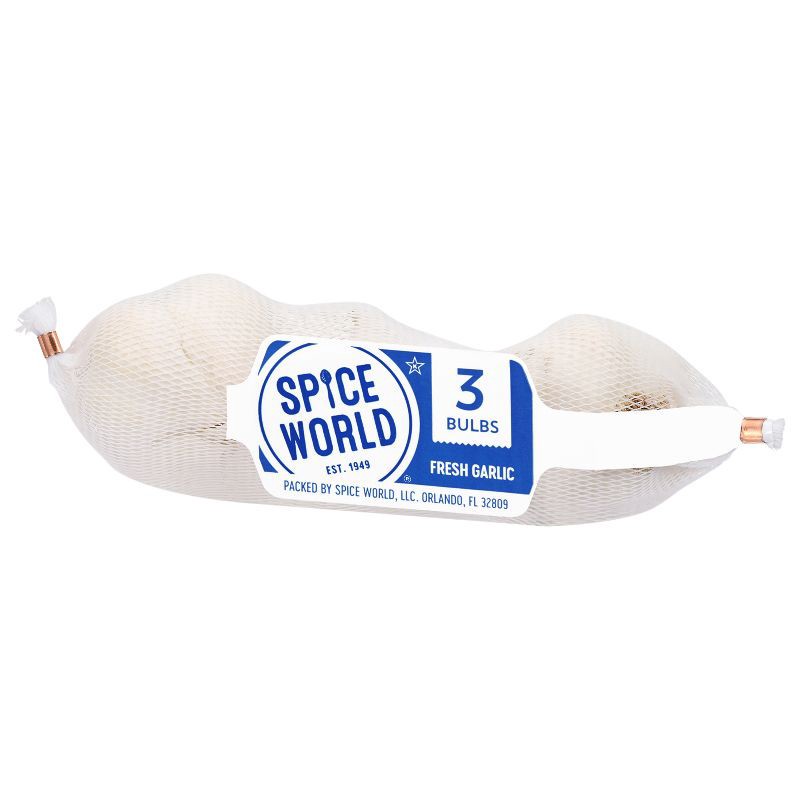 slide 4 of 5, Spice World Fresh Whole Garlic - 3ct Bag, 3 ct