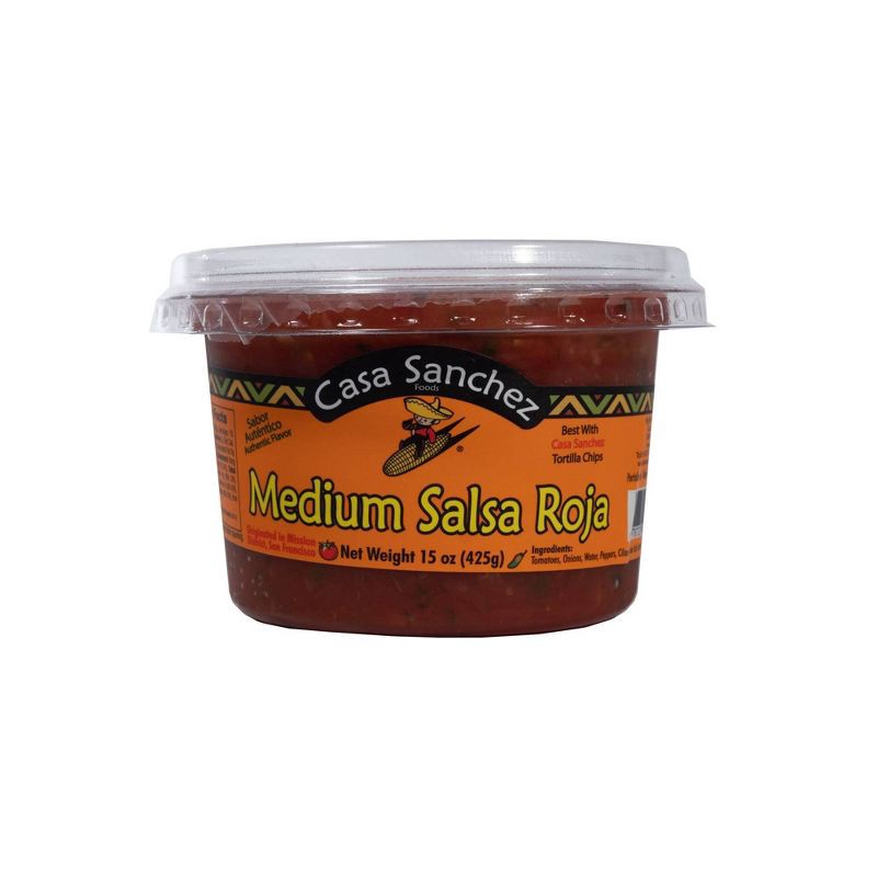 slide 1 of 2, Casa Sanchez Roja Medium Salsa - 15oz, 15 oz