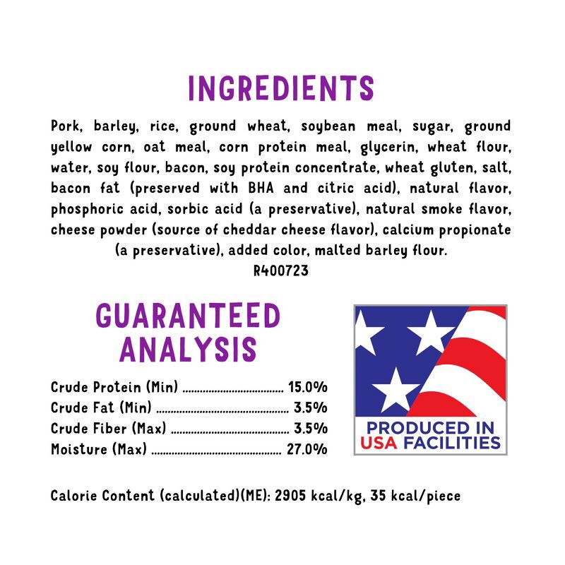 slide 6 of 8, Purina Beggin' Strips Bacon, Pork and Cheese Flavor Training Dog Treats - 40oz, 40 oz