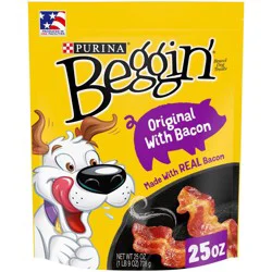 Purina Beggin' Strips Chewy Dog Training Treats Original with Pork and Bacon Dog Treats - 25oz Pouch
