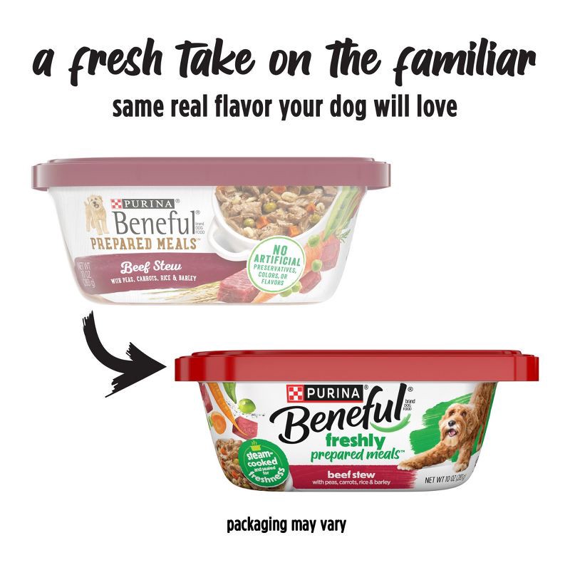 slide 3 of 13, Purina Beneful Prepared Meals Stew Recipes Wet Dog Food Beef Stew - 10oz, 10 oz