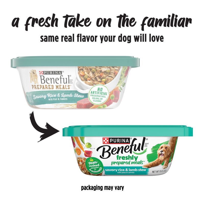 slide 3 of 13, Purina Beneful Prepared Meals Stew Recipes Wet Dog Food Lamb Stew - 10oz, 10 oz
