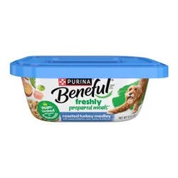 Purina Beneful Prepared Meals Roasted Recipes Wet Dog Food Roasted Turkey Medley with Wild Rice, Sweet Potates, Peas & Barley - 10oz