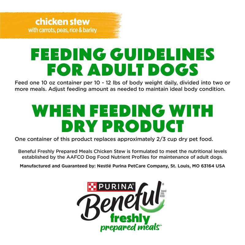 slide 12 of 13, Purina Beneful Prepared Meals Stew Recipes Wet Dog Food Chicken Stew - 10oz, 10 oz