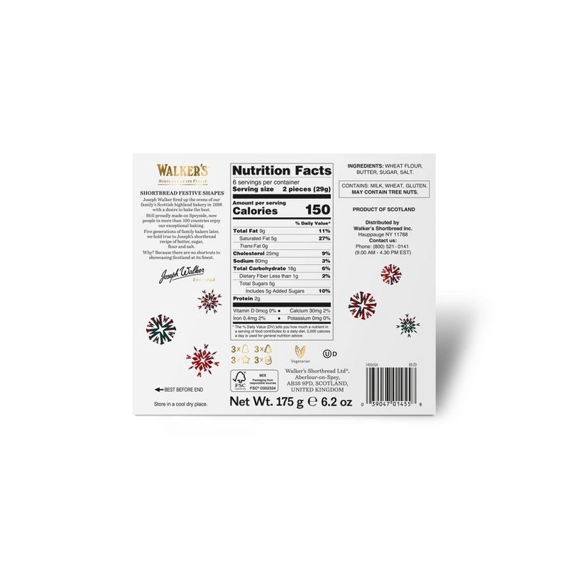 slide 4 of 4, Walkers Shortbread Walker's Shortbread Festive cookies - 6.2oz, 6.2 oz