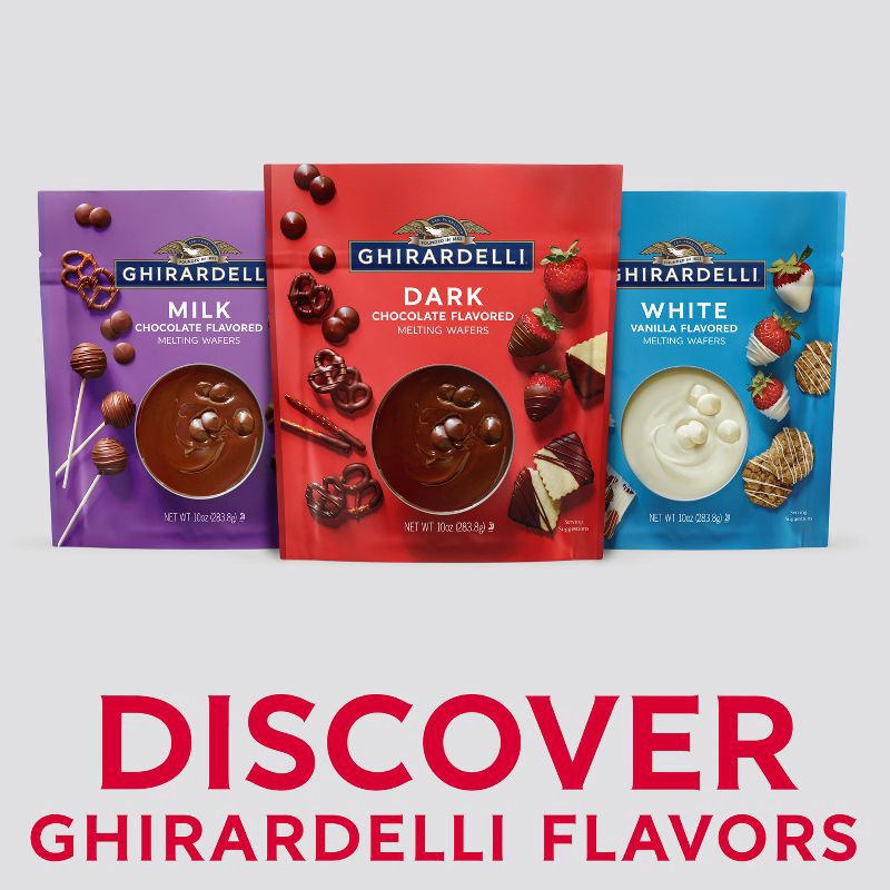 slide 3 of 6, GHIRARDELLI Dark Chocolate Flavored Melting Wafers - 10oz, 10 oz