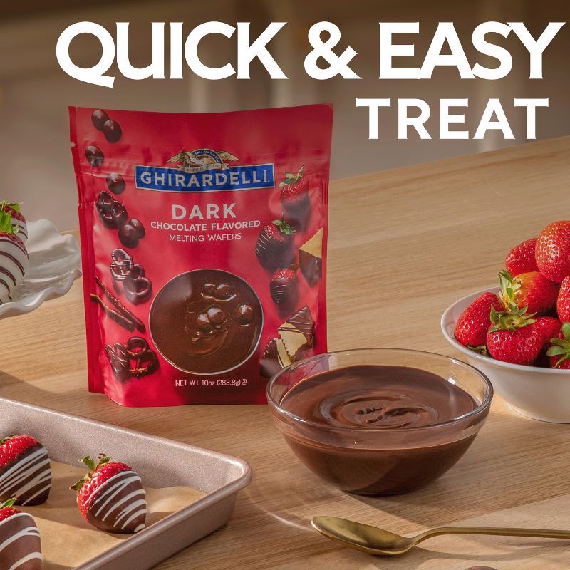 slide 6 of 6, GHIRARDELLI Dark Chocolate Flavored Melting Wafers - 10oz, 10 oz