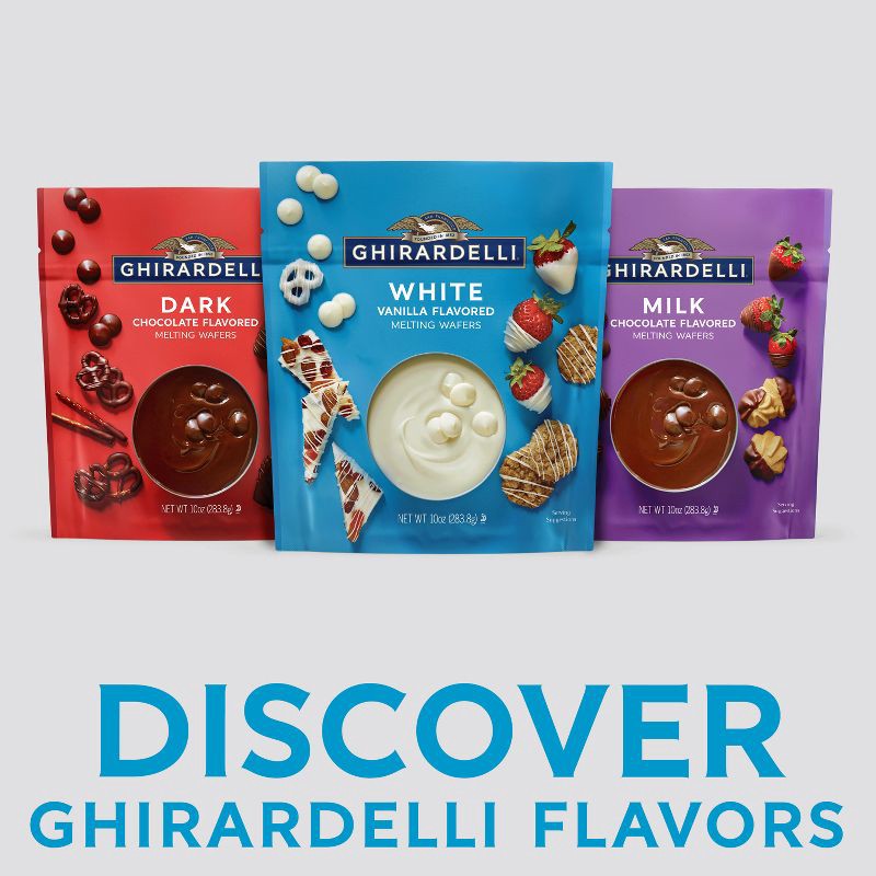 slide 3 of 6, GHIRARDELLI White Vanilla Flavored Melting Wafers - 10oz, 10 oz