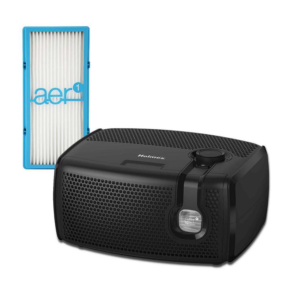 slide 3 of 5, Holmes aer1 Desktop HEPA Air Purifier with Visipure Filter Viewing Window, 1 ct