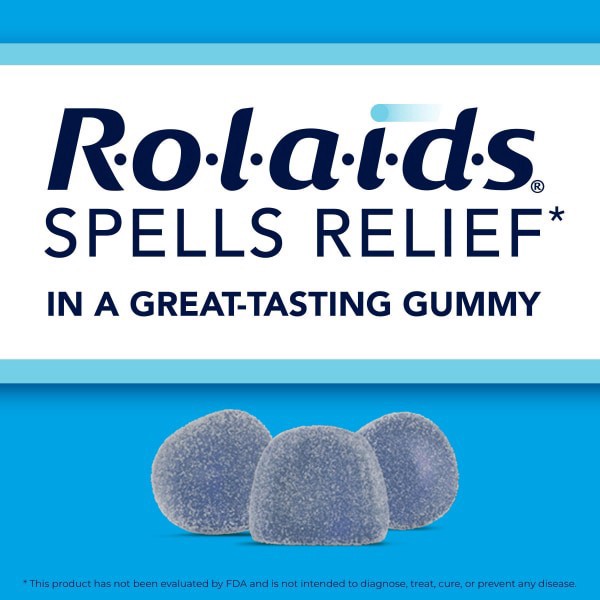 slide 5 of 29, Rolaids Power Gummies, Fast Relief of Occasional Heartburn and Acid Indegestion, Dietary Supplement, Smooth Berry, 54 Gummies, 54 ct