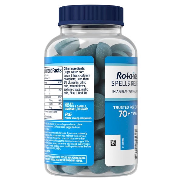 slide 13 of 29, Rolaids Power Gummies, Fast Relief of Occasional Heartburn and Acid Indegestion, Dietary Supplement, Smooth Berry, 54 Gummies, 54 ct