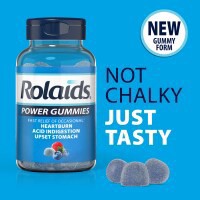 slide 2 of 29, Rolaids Power Gummies, Fast Relief of Occasional Heartburn and Acid Indegestion, Dietary Supplement, Smooth Berry, 54 Gummies, 54 ct