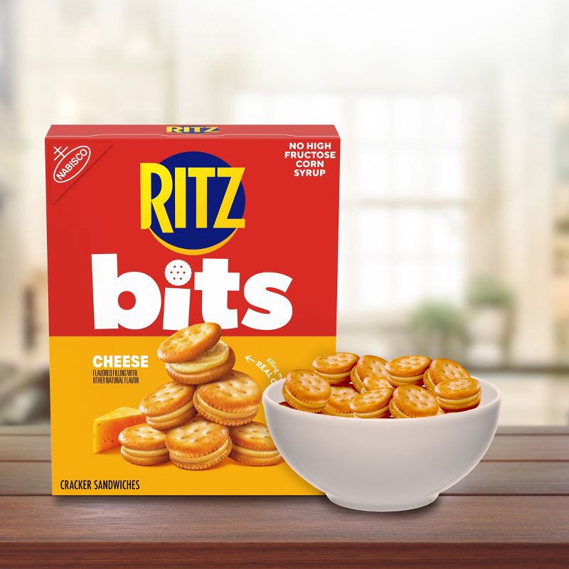 slide 3 of 20, RITZ Bits Cheese Sandwich Crackers Lunch Snacks - 8.8oz, 8.8 oz