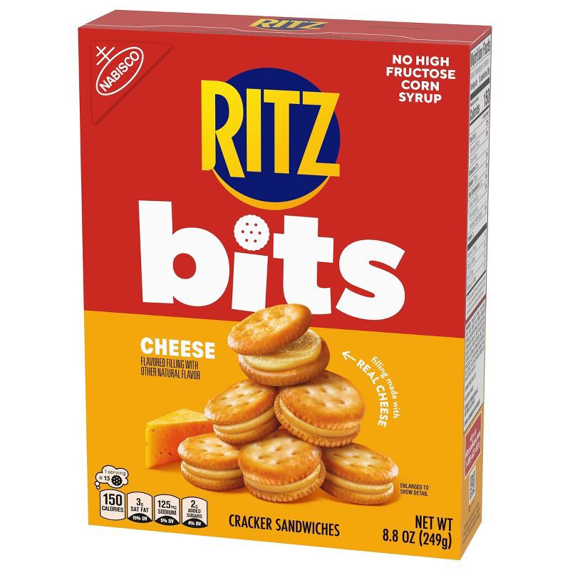 slide 8 of 20, RITZ Bits Cheese Sandwich Crackers Lunch Snacks - 8.8oz, 8.8 oz
