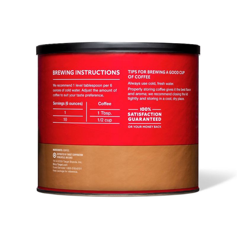 slide 3 of 3, 100% Colombian Medium Roast Ground Coffee - 22.6oz - Market Pantry™, 22.6 oz