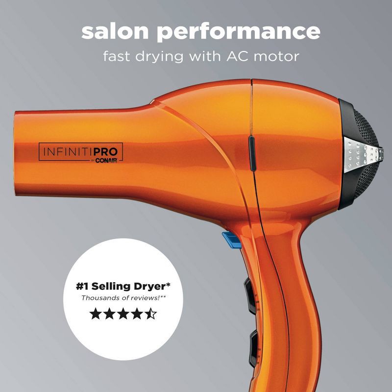 slide 3 of 14, Conair AC Motor Hair Dryer - Orange, 1 ct