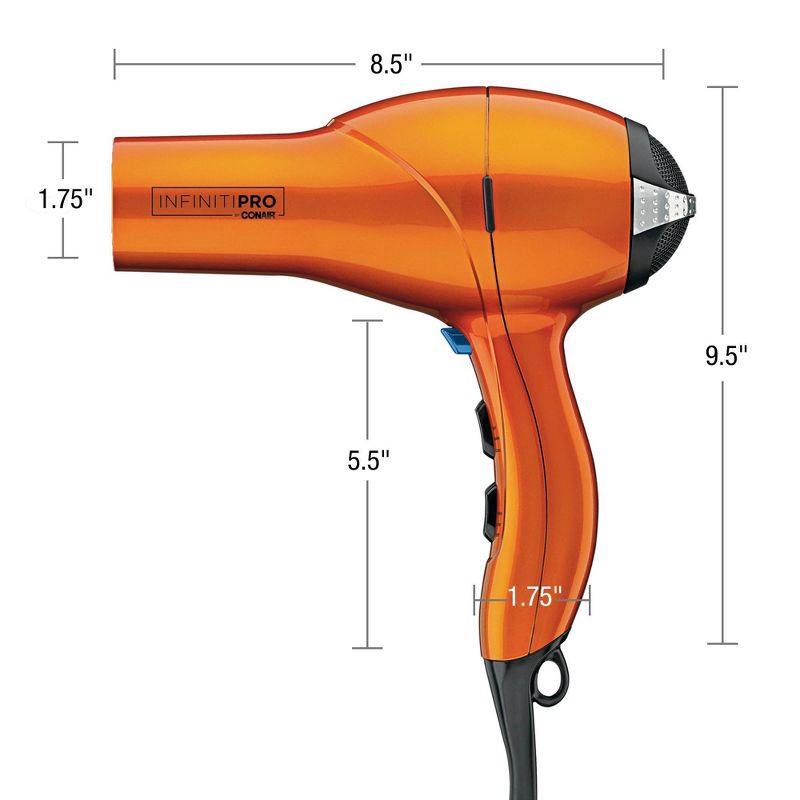 slide 14 of 14, Conair AC Motor Hair Dryer - Orange, 1 ct