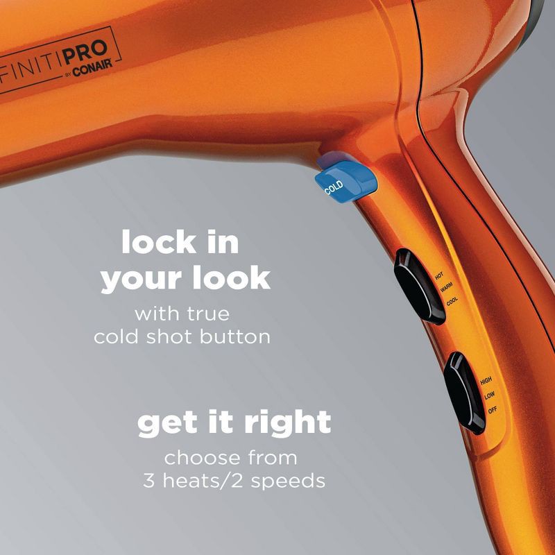 slide 6 of 14, Conair AC Motor Hair Dryer - Orange, 1 ct