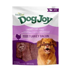 Freshpet Dog Joy Wood Smoked Turkey Bacon Refrigerated Jerky Dog Treats - 3oz: Adult, All Sizes, All Grain-Free