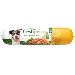 Freshpet Select Roll Tender Chicken and Vegetable Recipe Refrigerated Wet Dog Food - 1lbs: All Ages, All Sizes, All Ready to Eat