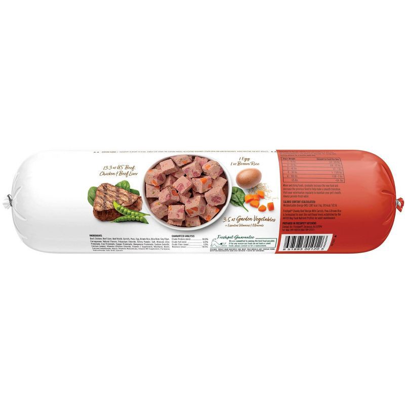 slide 4 of 4, Freshpet Select Roll Chunky Vegetable and Beef Recipe Refrigerated Wet Dog Food - 1.5lbs, 1.5 lb