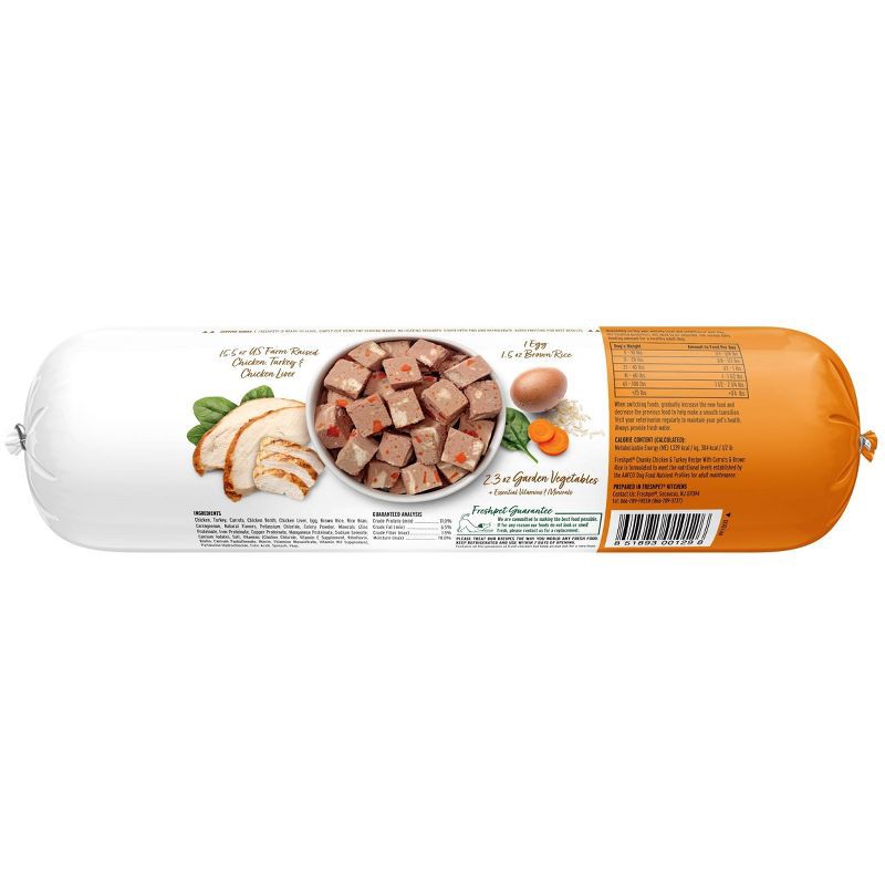 slide 5 of 5, Freshpet Select Roll Chunky Chicken, Vegetable & Turkey Recipe Refrigerated Wet Dog Food - 1.5lbs, 1.5 lb