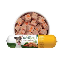 Freshpet Select Roll Tender Chicken and Vegetable Recipe Refrigerated Dog Food - 6lbs: All Meat as the First Ingredient, No Animal By-Products