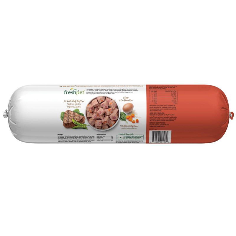 slide 2 of 6, Freshpet Select Roll Chunky Vegetable and Beef Recipe Refrigerated Wet Dog Food - 6lbs, 6 lb