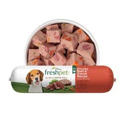 Freshpet Select Roll Chunky Vegetable and Beef Recipe Refrigerated Dog Food - 6lbs: All No By-Products